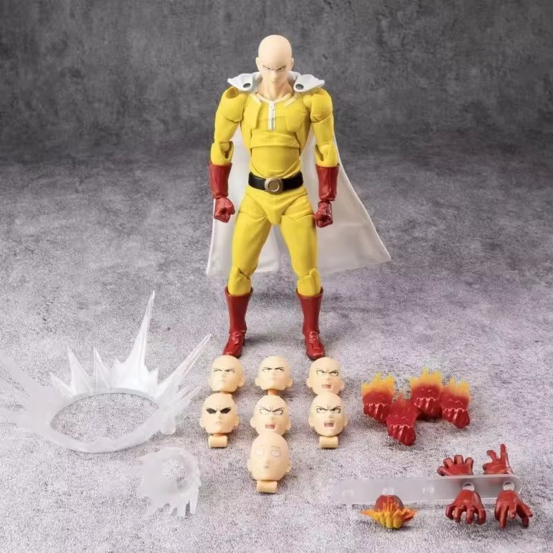 16cm New One Punch Man Saitama Special Edition Multiple Accessories Articulated Figure Anime Collection Gift