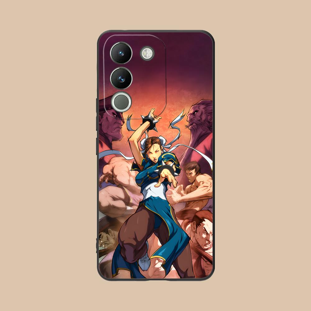 Чехол для телефона Street Fighter Chunli для VIVO V60 V50 V40 V30 V29 V27 V25 V23 Pro Lite 5G Красочная печать Красивый смартфон