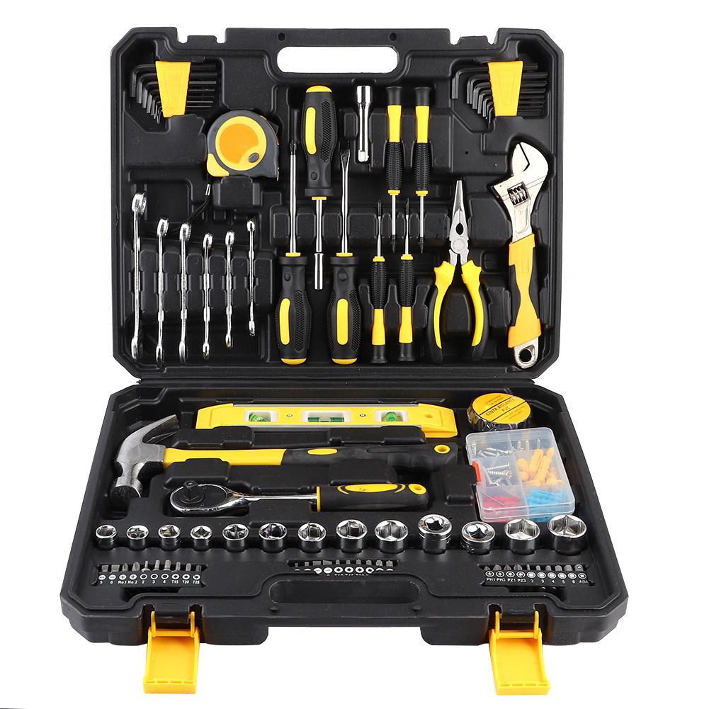 108Pcs Household Tool Set Wrench Screwdriver Hardware Hand Tool Kit for Decoration Maintenance