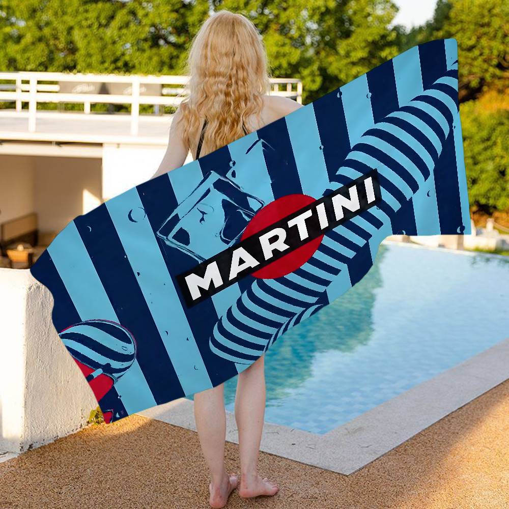 M-Martini Racing Logo Anime Beach Swimming Towel Soft Absorbent Washcloth Children's Gifts For Kids Travel Camping Gym