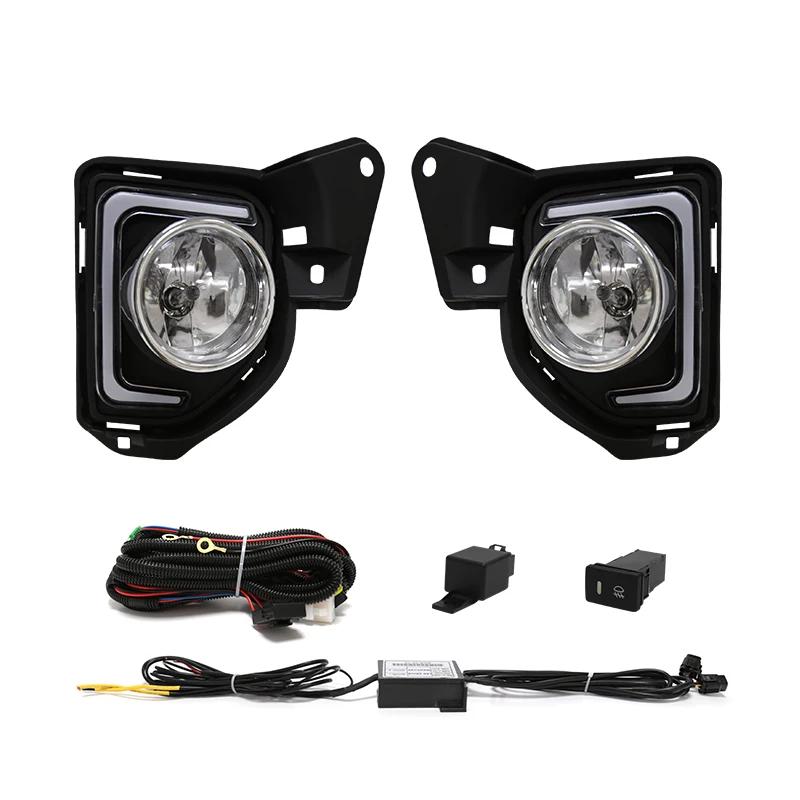 Светодиодный блок противотуманной фары для TOYOTA HIACE COMMUTER 2014 2015 2016 Дневные ходовые огни Провода Переключатель Поворотный сигнал ДХО Дневные ходовые огни 12В