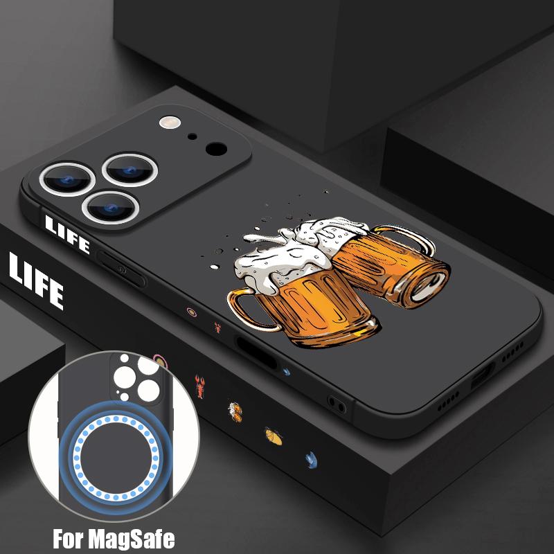 Магнитный Чехол Для Magsafe Для iPhone 17 Pro Max Розовый иллюстрация Астронавт Мягкий Силикон Задняя Крышка Телефона Для iPhone 16 15 14 13 Pro Max 16e 17e