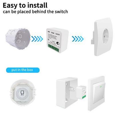 Tuya Smart Home WiFi Модуль умного выключателя 16А 2-позиционный DIY Мини-автомат Голосовое управление Поддержка Alexa Google Home Alice Smart Life