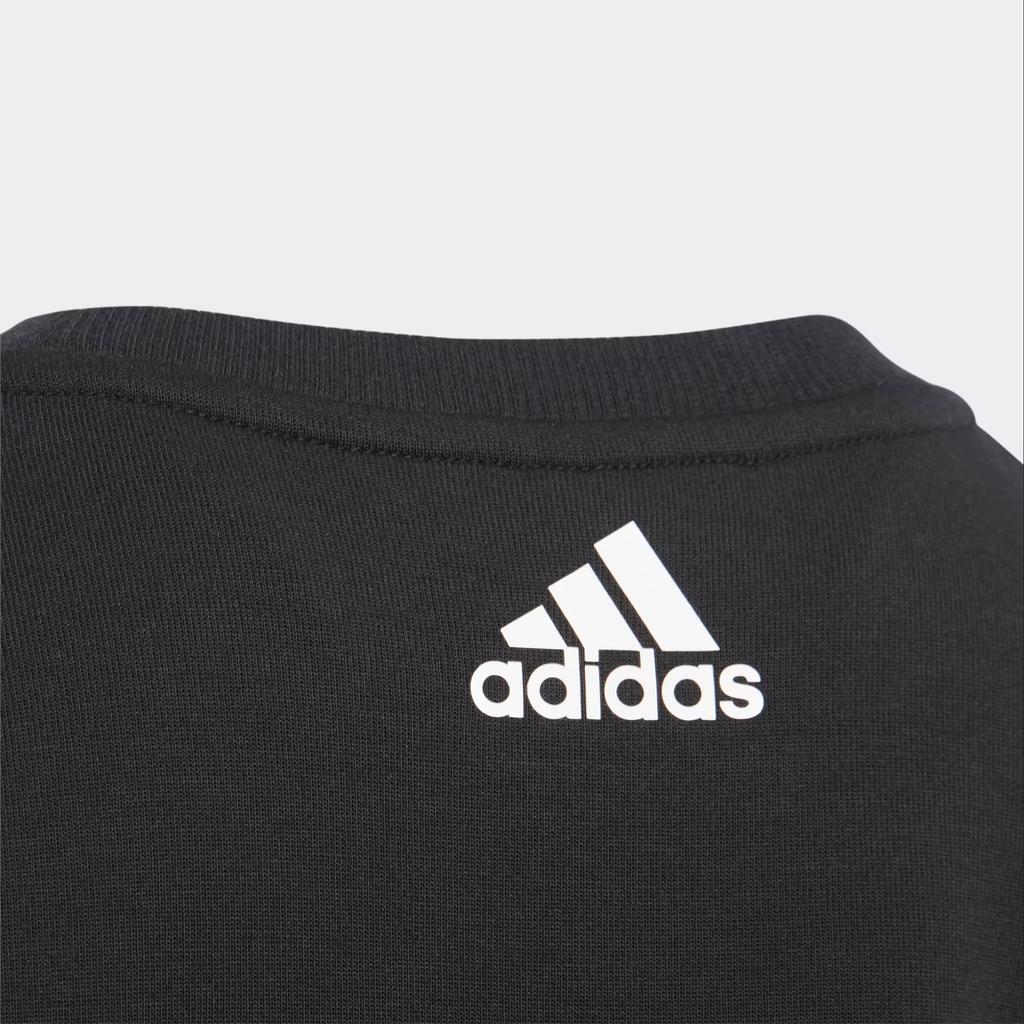 adidas Толстовка Серия Спортивный Стиль Жизни Удобная Теплая С круглым вырезом Детские топы Черный DY9230