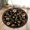 Luxury Flowers Area Rug, Round Washable Non-Slip Large Carpet for Bedroom Room Office Farmhouse, Stylish Home Decor, Outdoor Rug