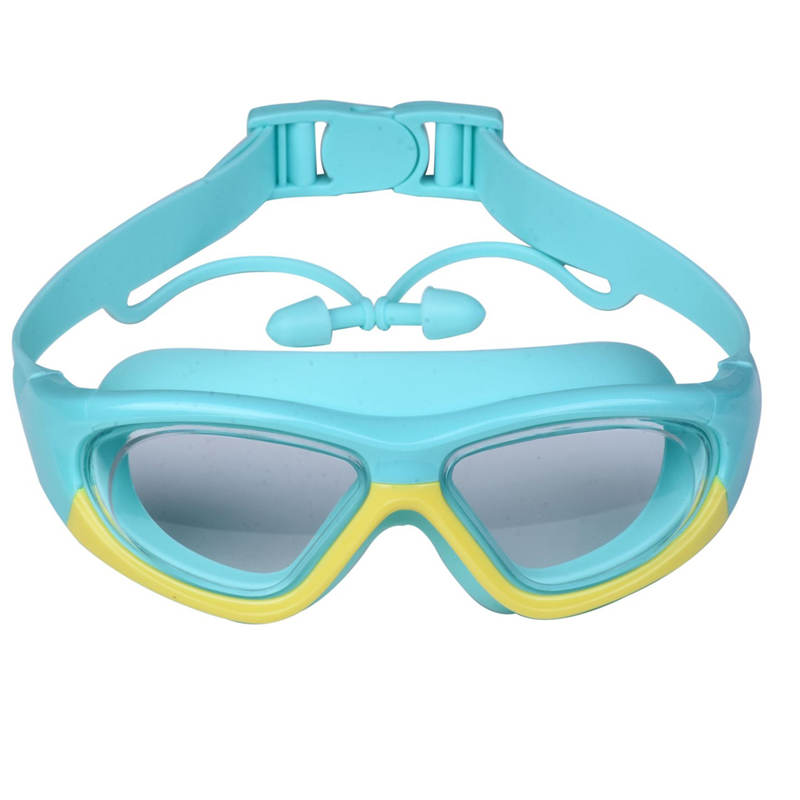 Kids Swimming Goggles Children 3-14Y Wide Vision Anti-Fog Anti-UV Pool Glasses With Ear Plugs Outdoor Sports Diving Eyewear