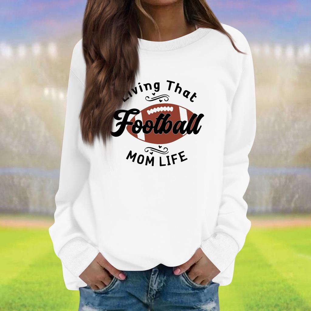 Женская модная повседневная толстовка с длинным рукавом и круглым вырезом с принтом