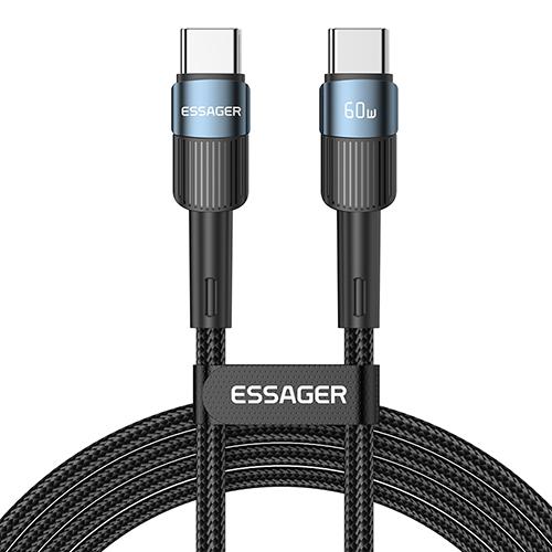 Essager Кабель USB Type C к USB C, 100 Вт, USB-C PD, провод для быстрой зарядки, зарядное устройство для Macbook, Samsung, Xiaomi, кабель USB C Type-C