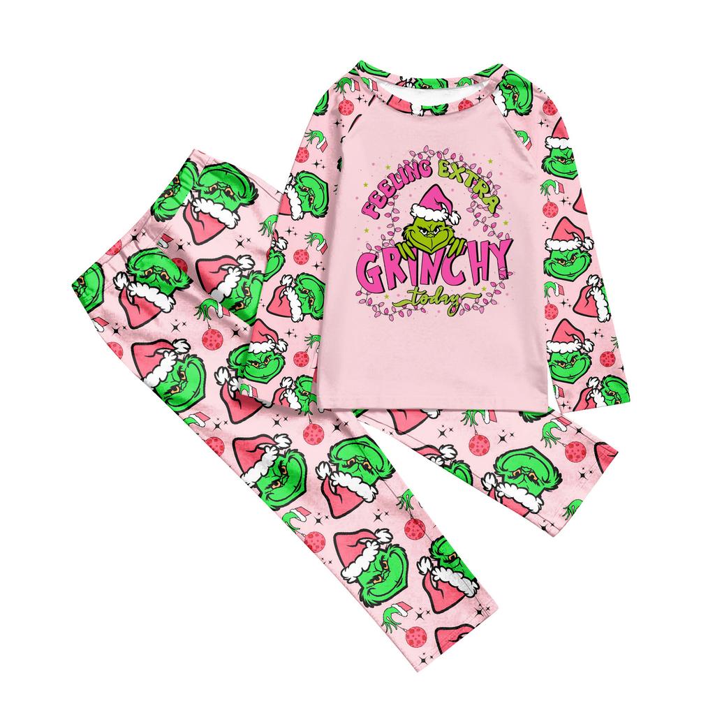 Мультяшный принт с буквами, семейный комплект с длинным рукавом, костюм родитель-ребенок, домашний костюм, осень