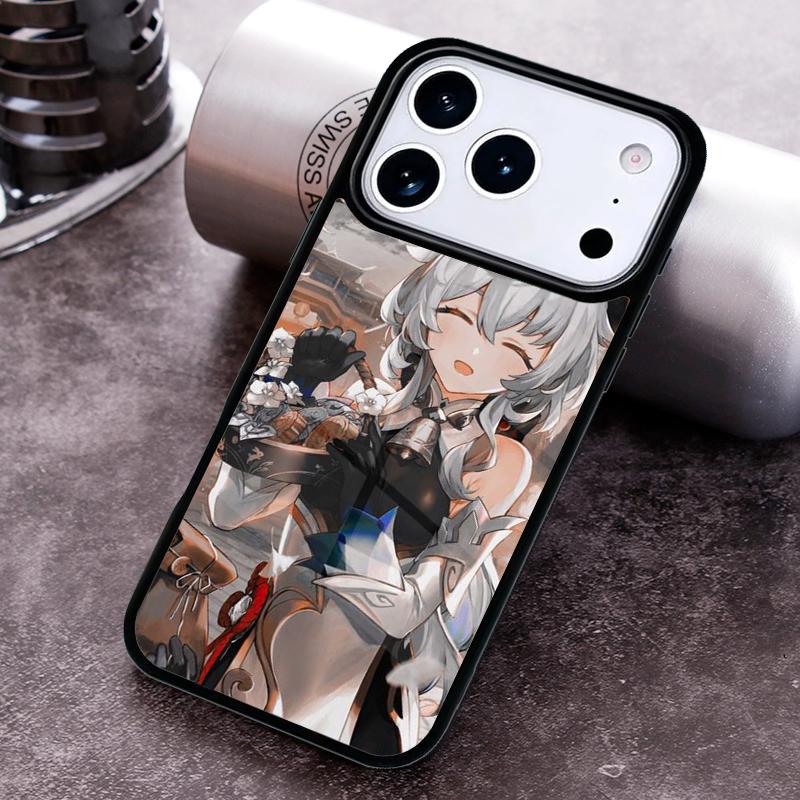 Чехол для телефона Ganyu Genshin Impact для iPhone 17 16 15 Pro Max Air 14 13 12 11 Plus Ударопрочный чехол