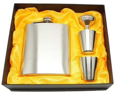Фляжка Praxia Skittles Hip Flask 7 унций 200 мл, простой набор, чехол для отдыха на природе, воронка, 2 стопки, салфетка в комплекте