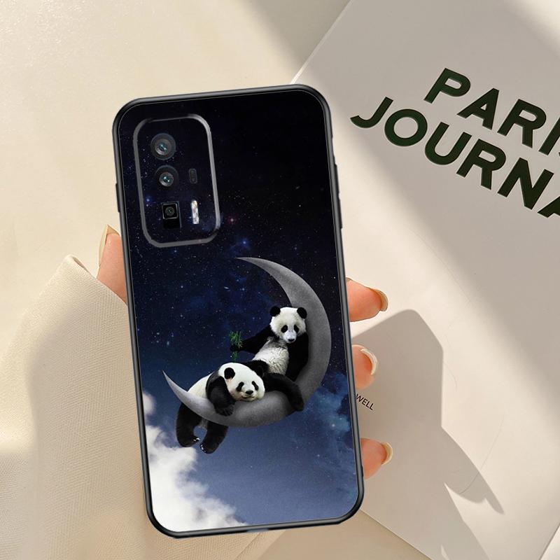 Милый чехол с пандой для Xiaomi 14 15 Ultra 13T 14T 15T Pro 17 Pro Max POCO X7 Pro X3 X5 X6 F5 F6 F7 F8 Задняя крышка