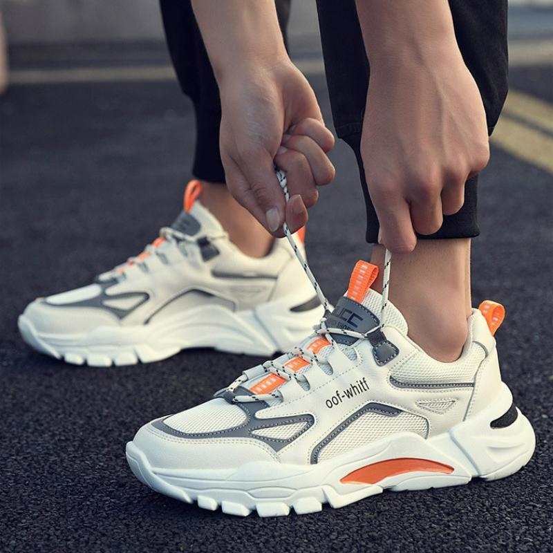 Мужские кроссовки Модные дышащие кроссовки на платформе Кроссовки со шнуровкой из сетки Кроссовки для активного отдыха Роскошные баскетбольные кроссовки Tenis Masculino