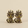 Vintage Statue Figurine Wealth Brass Pixiu Decor Prosperity Chinese Style Ornament Dragon Luck Animal Mini Home Accessories
