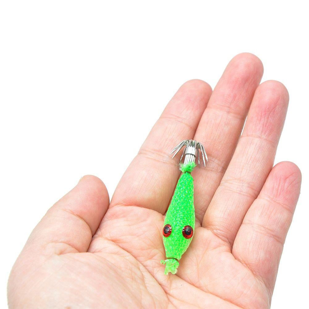 5.5см Рыболовные принадлежности Рыболовные аксессуары Кальмаровые крючки Рыболовные крючки Искусственные приманки Мягкая приманка Джиг