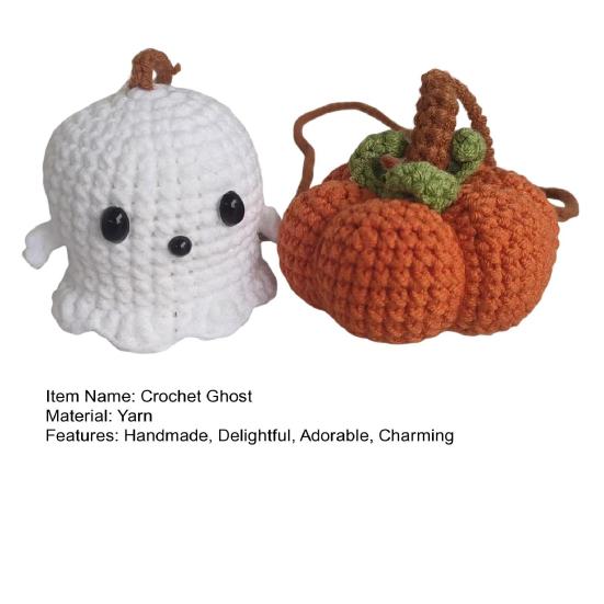 Хэллоуин Вязаная крючком Тыква и Привидение Подвеска для машины Ручная работа Мини Вязаная Тыква Привидение Подвесное украшение для зеркала заднего вида автомобиля Аксессуары для интерьера