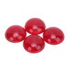 4PCS Red Reflector Round 3Dimensional ABS Decoration Protection Decal for Automobile Motorcycle