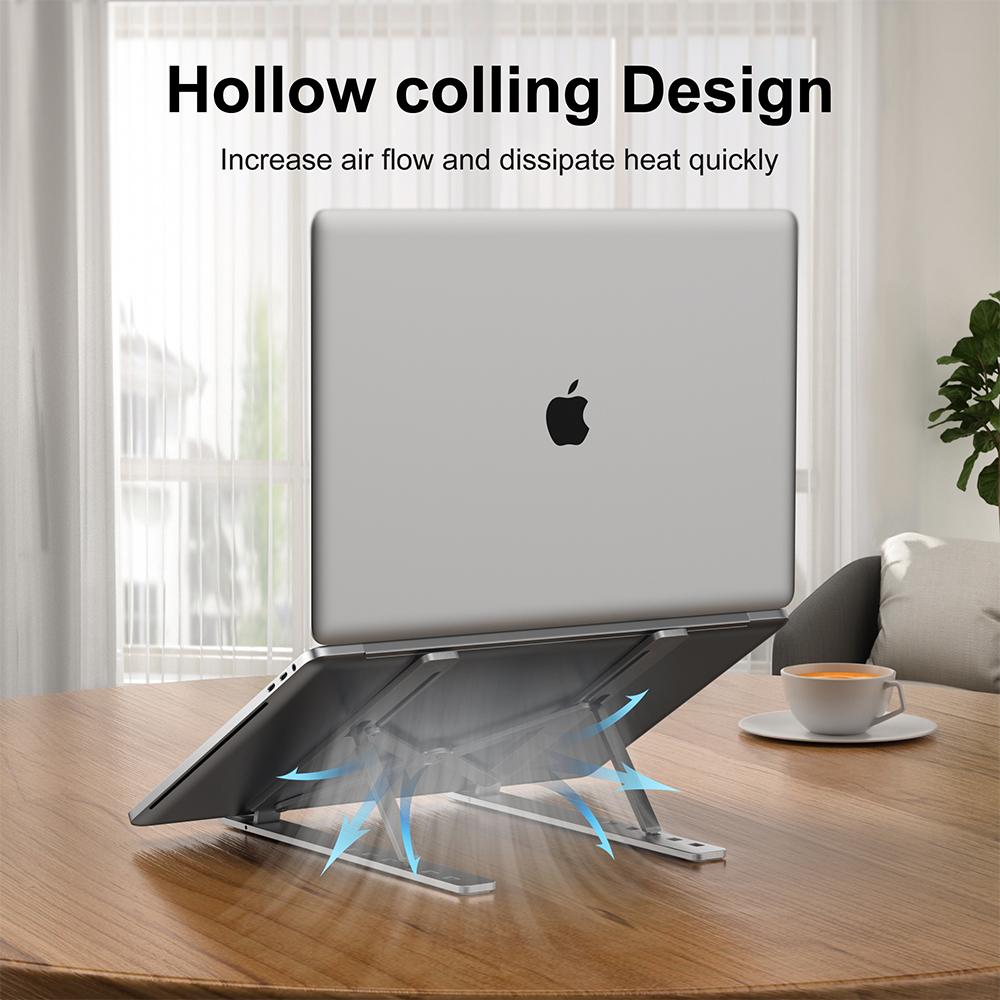 Xiaomi Premium Aluminum Laptop Stand Adjustable Ergonomic Holder for 10-17 Laptops Foldable Design for Office Travel Gaming with Pads