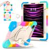 For Apple iPad Pro 11 (2021) 360° Rotating Grip Heavy Duty Protection Stand TPU+PC 3in1 Anti-knock Shockproof Tablets PC Case