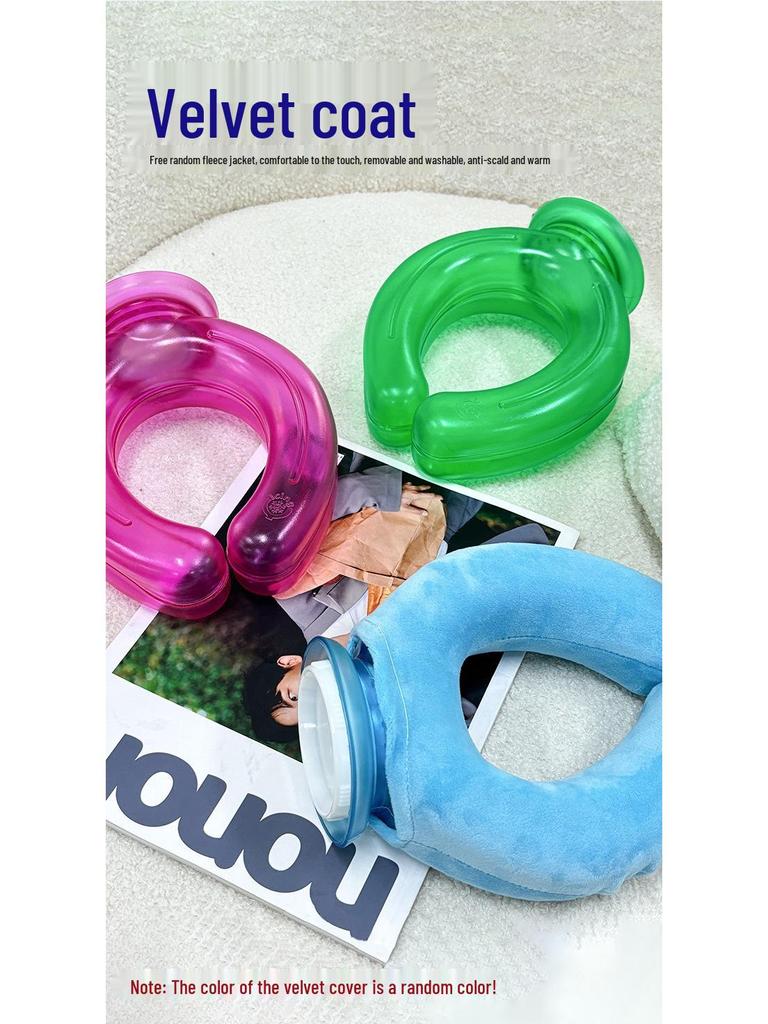 Подушка-подголовник U-образной формы двойного назначения: Бутылка для горячей/холодной воды и пакет со льдом для комфорта в любое время года