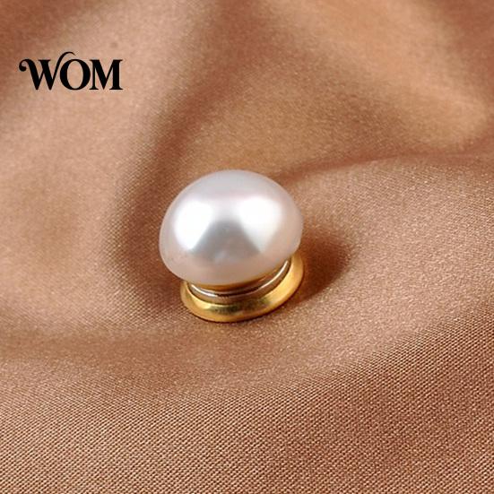Multi Purpose Clothes Button 2Pcs Faux Pearl Magnetic Button, Fake Cat Eye Stone Brooch Set Safety for Shirts Scarf Shawl, Decorative Clothing Magnet