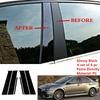 6pcs Gloss Black Pillar Post Window Trim Fit For Mitsubishi Lancer Sedan 2008-2017 Door Side Moulding Panel Sticker Cover Decoration