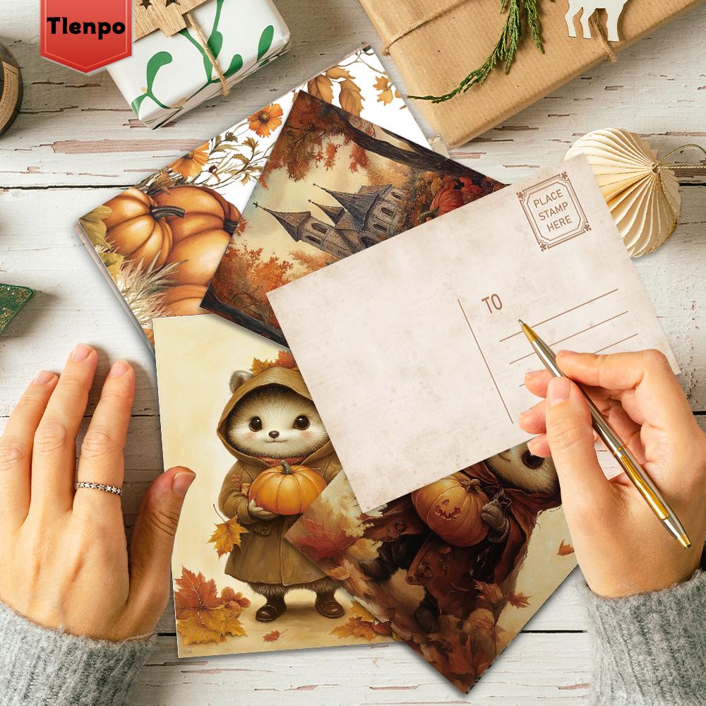 32 шт., лимитированная осенняя серия, открытка «Сезон урожая», открытка «Осенняя сказка», наклейка на стену, почтовая открытка, поздравительная открытка