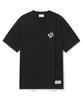 BEENTRILL Фирменная футболка с графическим принтом-слоганом на спине, оверсайз, с коротким рукавом (черный)