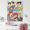 Solid Wood Frame San To Miyamura Kun Horimiya Anime Decoration Home Decor Canvas Manga Painting Living Room Wall Art Pictures Posters Print