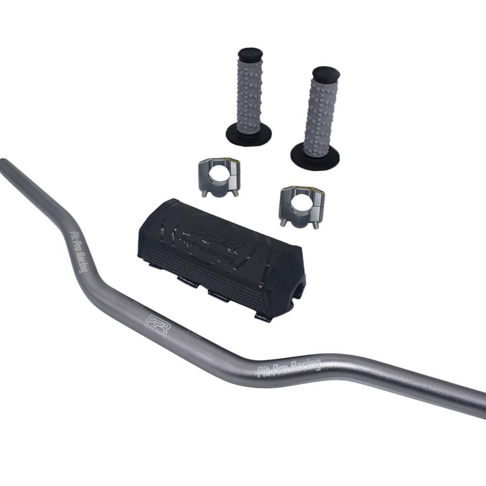 Handlebar Motorcycle Bar 1-1/8" with Bar Pads 22/24 Grips 28.5mm Clamps for Dirt Pit Bike PPR Pit Pro Racing