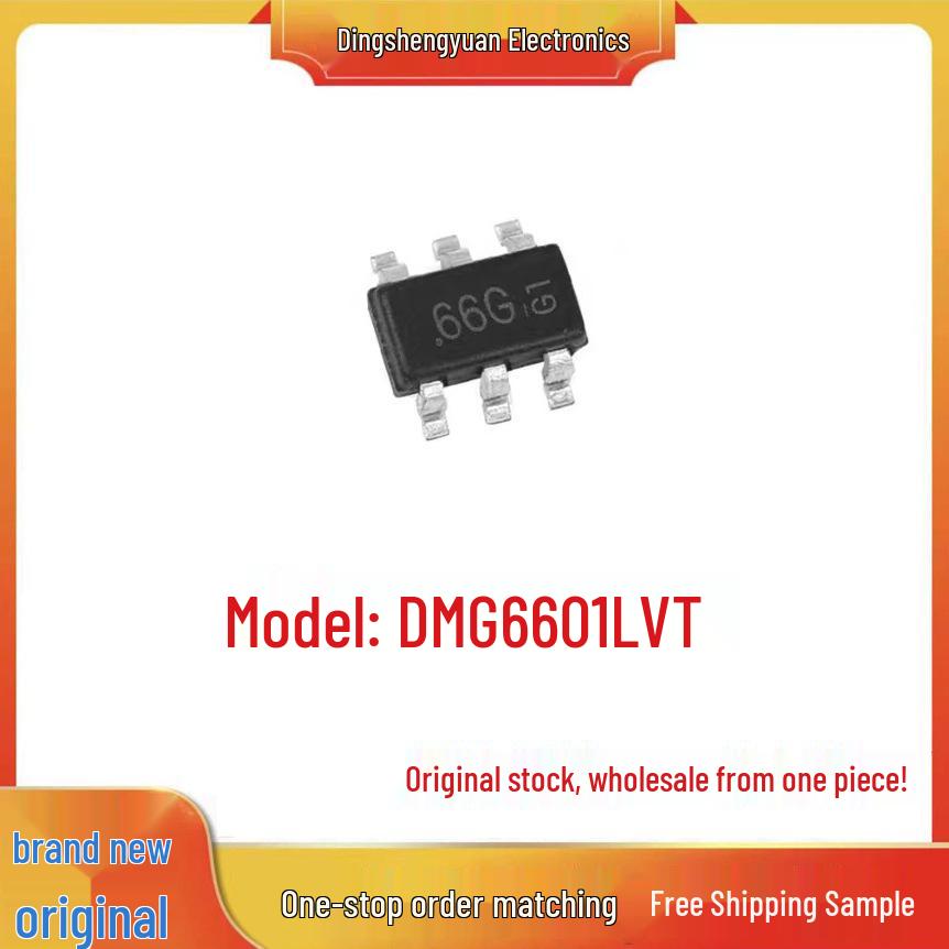 New Original DMG6601LVT-7 MOSFET Chip IC with Silkscreen 66G, SOT23-6 Direct Shot