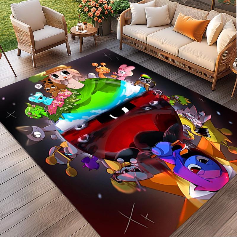 Sprunki Game Print Rug, Washable Floor Carpet, For Entryway Dorm Laundry Room Office Study, Home Decor Birthday Christmas Gift