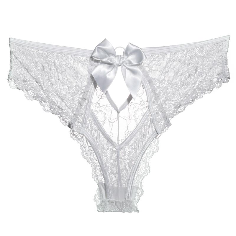 Женские кружевные трусики, ажурные трусики, стринги, женские сексуальные трусики с перекрестным ремешком, прозрачное нижнее белье с бантом