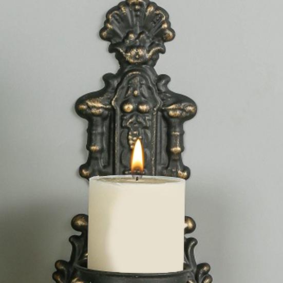 Винтажные Настенные Бра Подсвечник Готический Железный Арт Подсвечник для Чайной Свечи Гостиная Столовая Спальня Настенное Крепление Подсвечник Декор