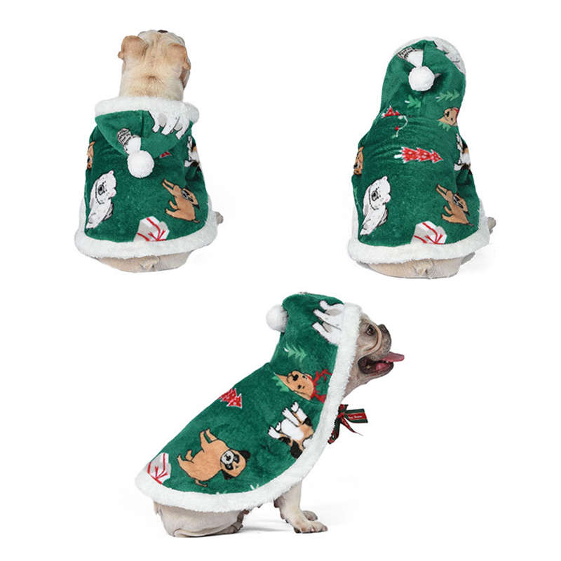 Костюм для питомца на Рождество для собак Одежда для питомцев на Рождество для домашних животных Накидка для собак Халат Товары для питомцев и одежда для собак