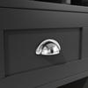 Kitchen Island, Dining Room Cart with Worktop, Buffet Cabinet, Wood Grain, Side Towel Holder, with Wine Rack, with Casters, Black