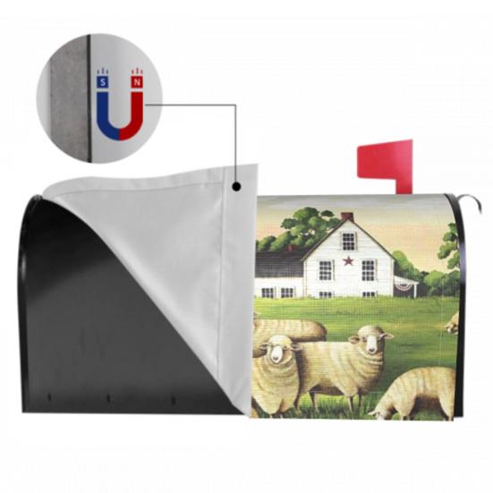 Зимний магнитный чехол для почтового ящика стандартного размера 18 x 21 дюйм Обёртки для почтового ящика с надписью «Счастливого Рождества»