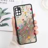 Матовый чехол с цветами для Samsung A05 Funda Galaxy A55 5G A54 A53 A52 A35 A34 A33 A14 A13 A12 A22 A23 A32 A51 A72 A73 M31 Твердый чехол