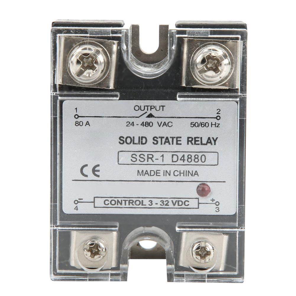 SSR80DA Твердотельное реле SSR Твердотельный модуль Управление постоянным током Переменный ток 332 В постоянного тока 24480 В переменного тока