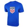 Icon Sports США. Федерация футбола USMNT Взрослая футболка Королевский синий Цвет логотипа