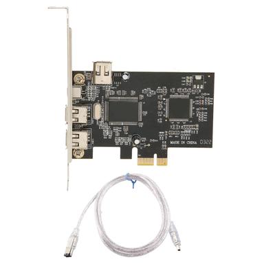 Адаптер карты расширения PCIE X1 на IEEE 1394A Полнодуплексный канал 3 Внешних порта 1394A Firewire