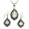 Rutile  Golden Set Earring Jewelry 18-20'' Pendant Quartz Sterling