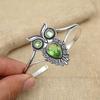 925 Sterling Silver Green Amethyst Gorgeous Gemstone Jewelry Handmade Cuff Adjustable