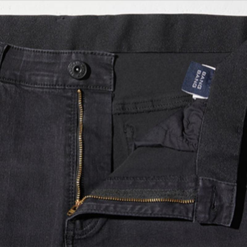 Bang Bang Men S Slim Straight Denim Black 23SS