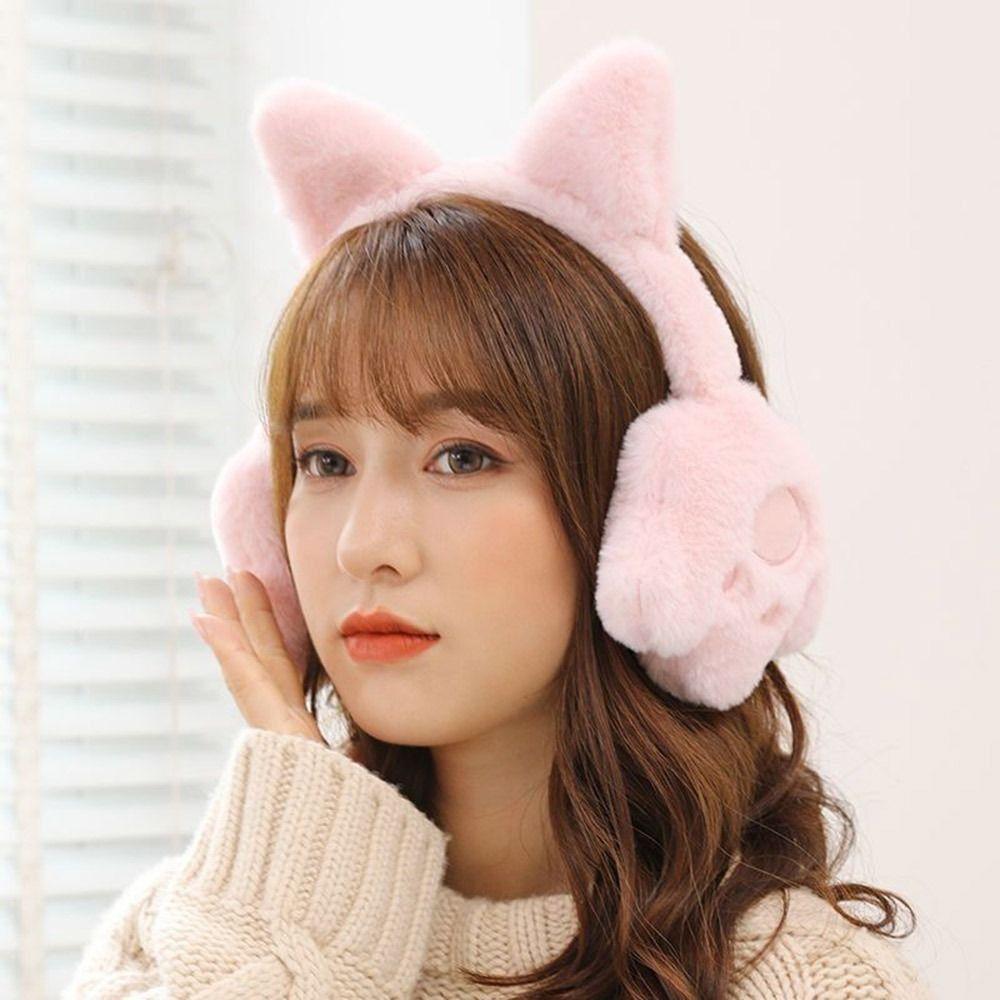 Cute Cat Claw Design Warm Ear Muffs Cartoon Cat Claw Earmuffs Ear Protection Accessories  Outdoors