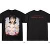 PERFECT BLUE Женские футболки Ретро Графические Оверсайз Y2k Короткий рукав Уличная мода Высококлассная Роскошная уличная одежда Мягкие Унисекс Для пар