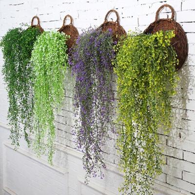 Настенные искусственные декоративные цветы Osier Rattans Plant Wicke Bracketplant Vine Fake Greenery