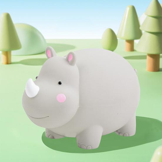 Мультяшная игрушка-грызунок для собак с пищалкой, износостойкий латекс, кабан, бегемот, носорог, для прорезывания зубов у питомцев, чистки зубов, интерактивная, от скуки