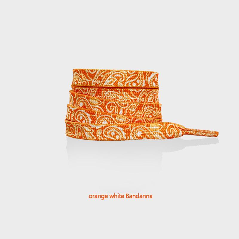 Gilding Flat Shoe Laces Cashew Flower Shoelaces for Sneakers Hand-painted Sports Casual Basketball Tennis Shoelace Shoestrings