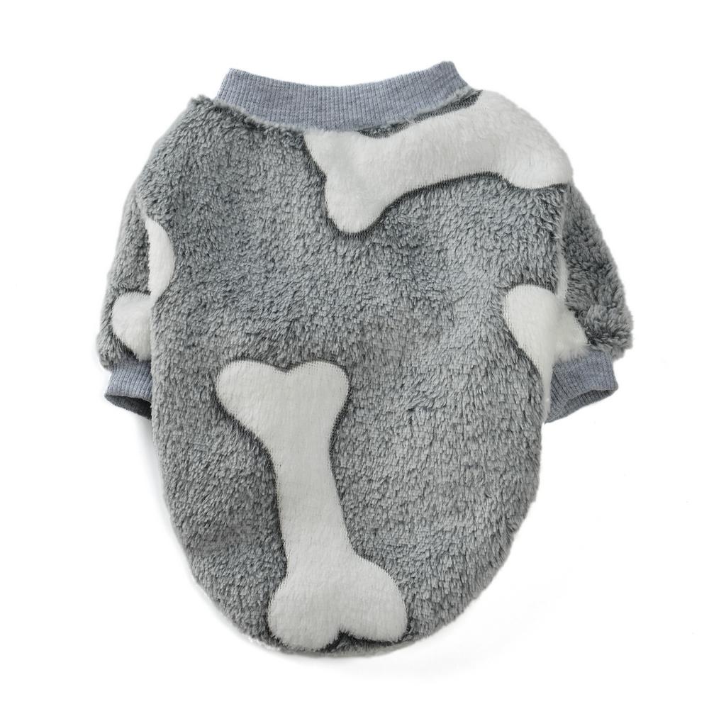 Теплая флисовая одежда для домашних животных, милое пальто с принтом, рубашка-рубашка для маленьких и средних собак, кошек, Тедди, зимний наряд для французского бульдога, чихуахуа